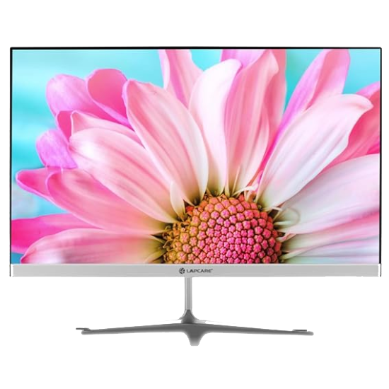 Lapcare LED Monitor LM22WHD - 22" (54.61CM) IPS Display with FHD Quality | 1920 X 1080 | Flick Free & 178 Degree Wide Viewing Angle | Slim Design & Frameless Body | Metal Stand & VGA+ HDMI Ports